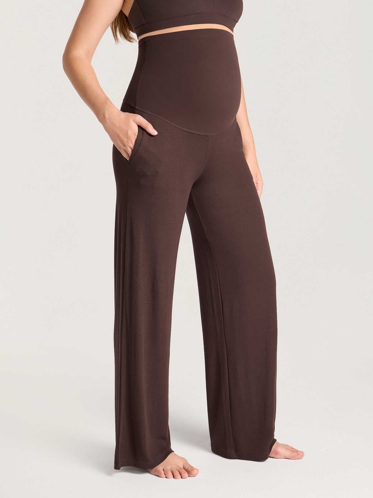 Ribbed Modal Maternity Lounge Pants 30"